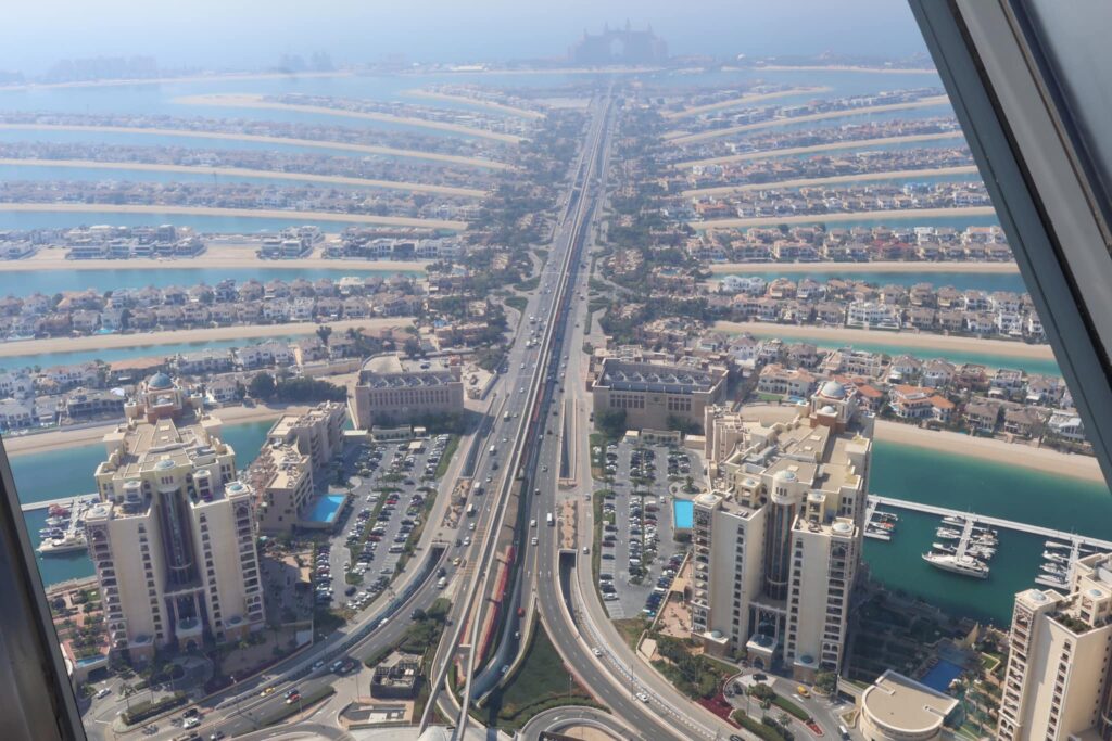 A breathtaking panoramic view from the 52nd floor of the Palm Tower